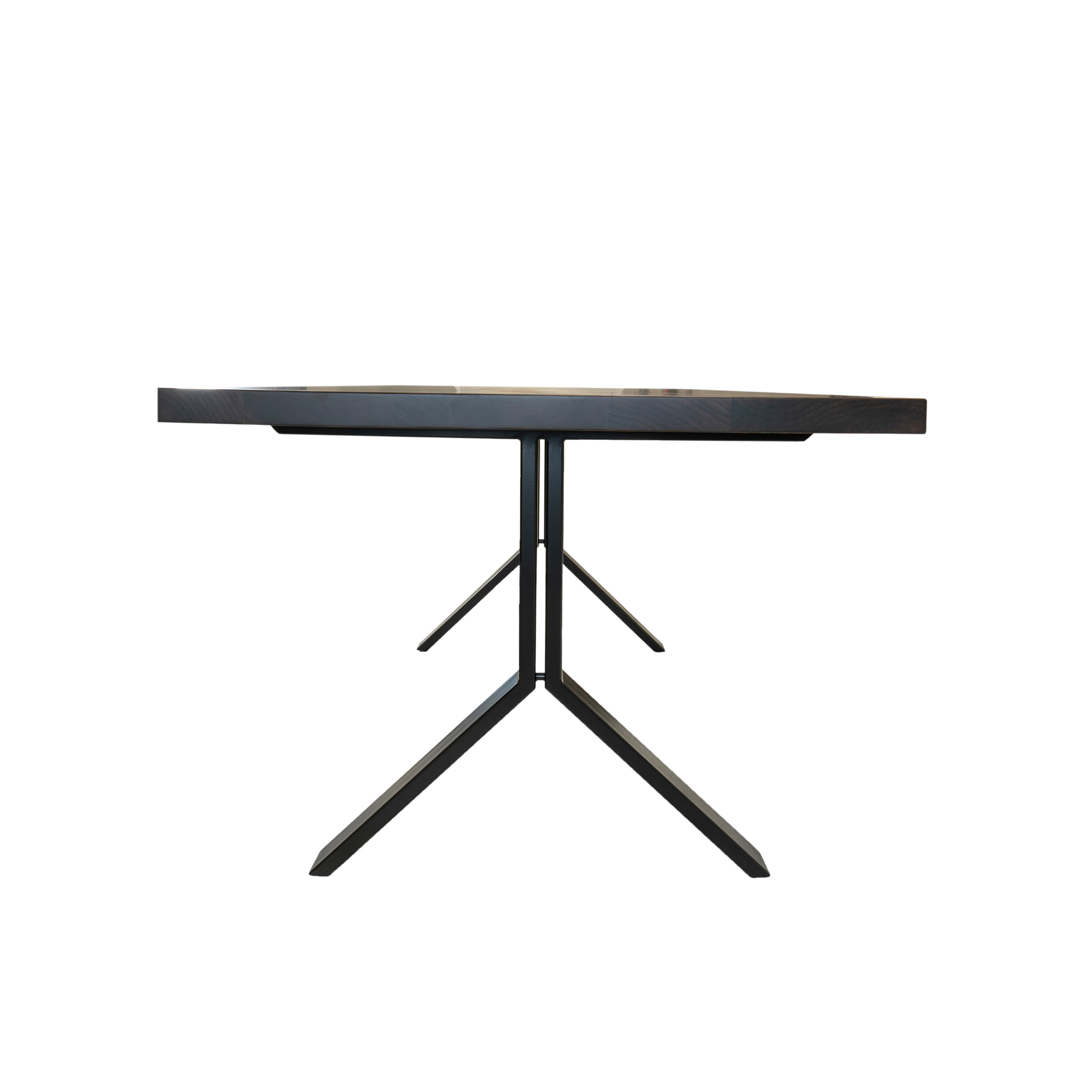 Modern walnut dining table. Created by Urban Industrial Design.
