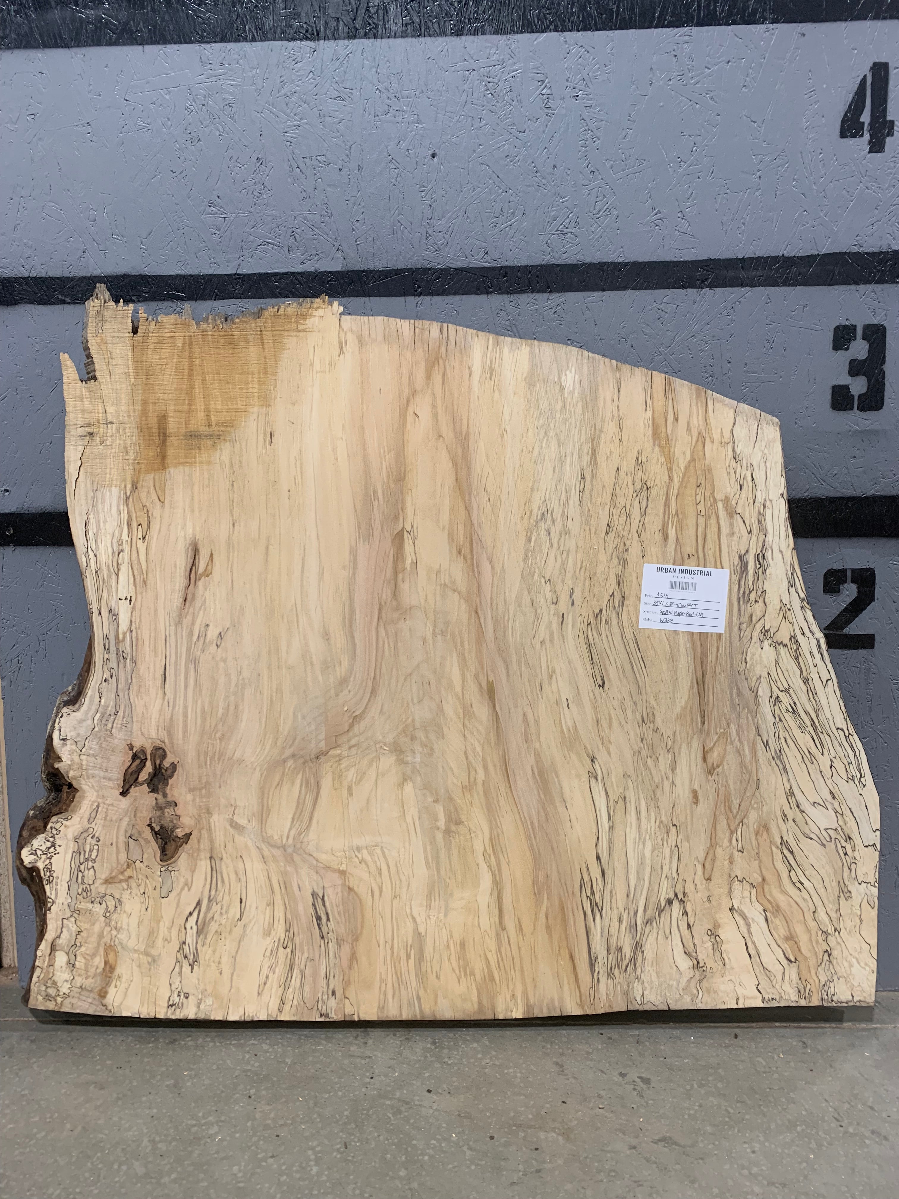 Spalted Maple Slab - Burl - CNC Flattened | W338