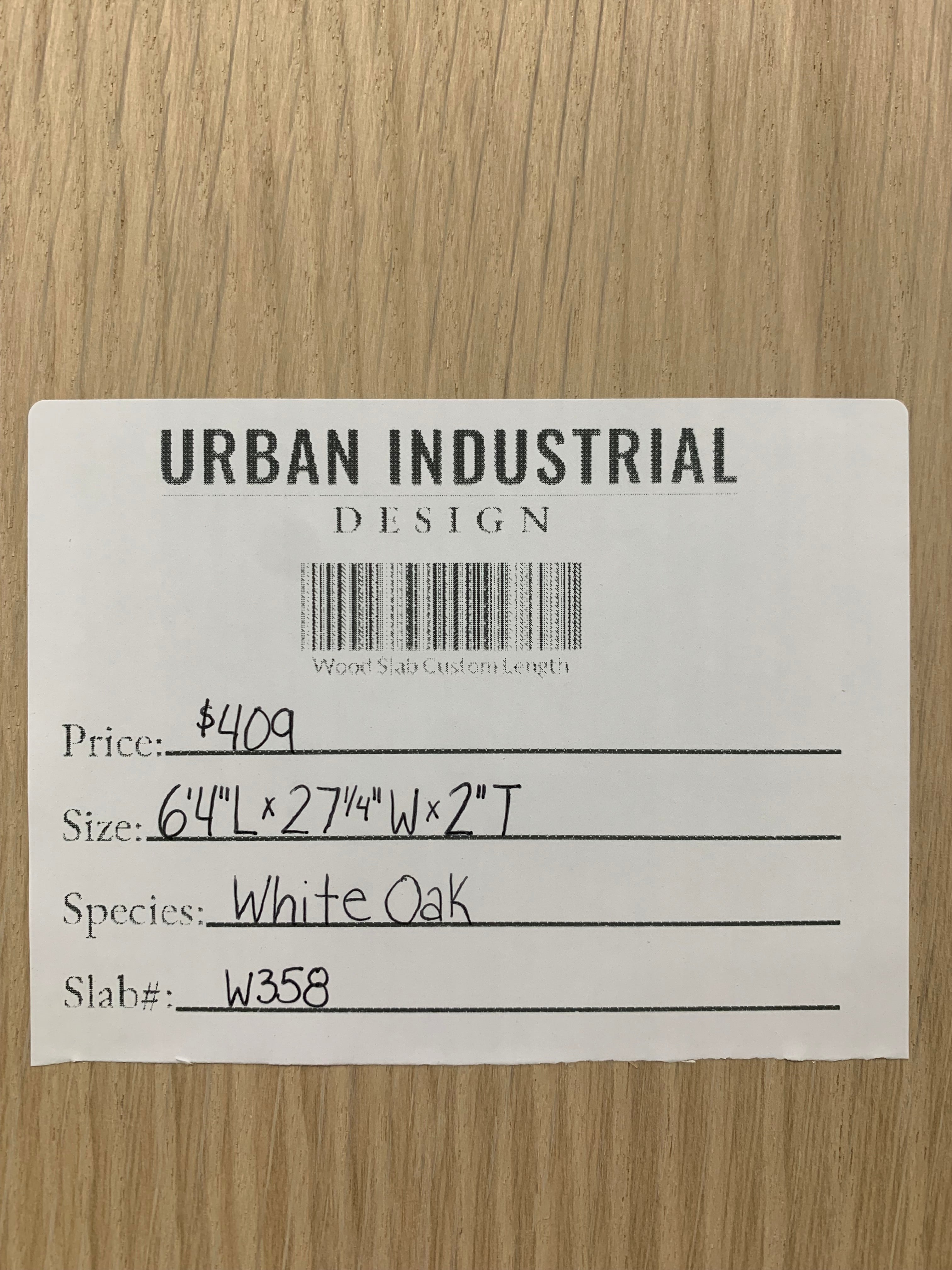 White Oak Slab | W358