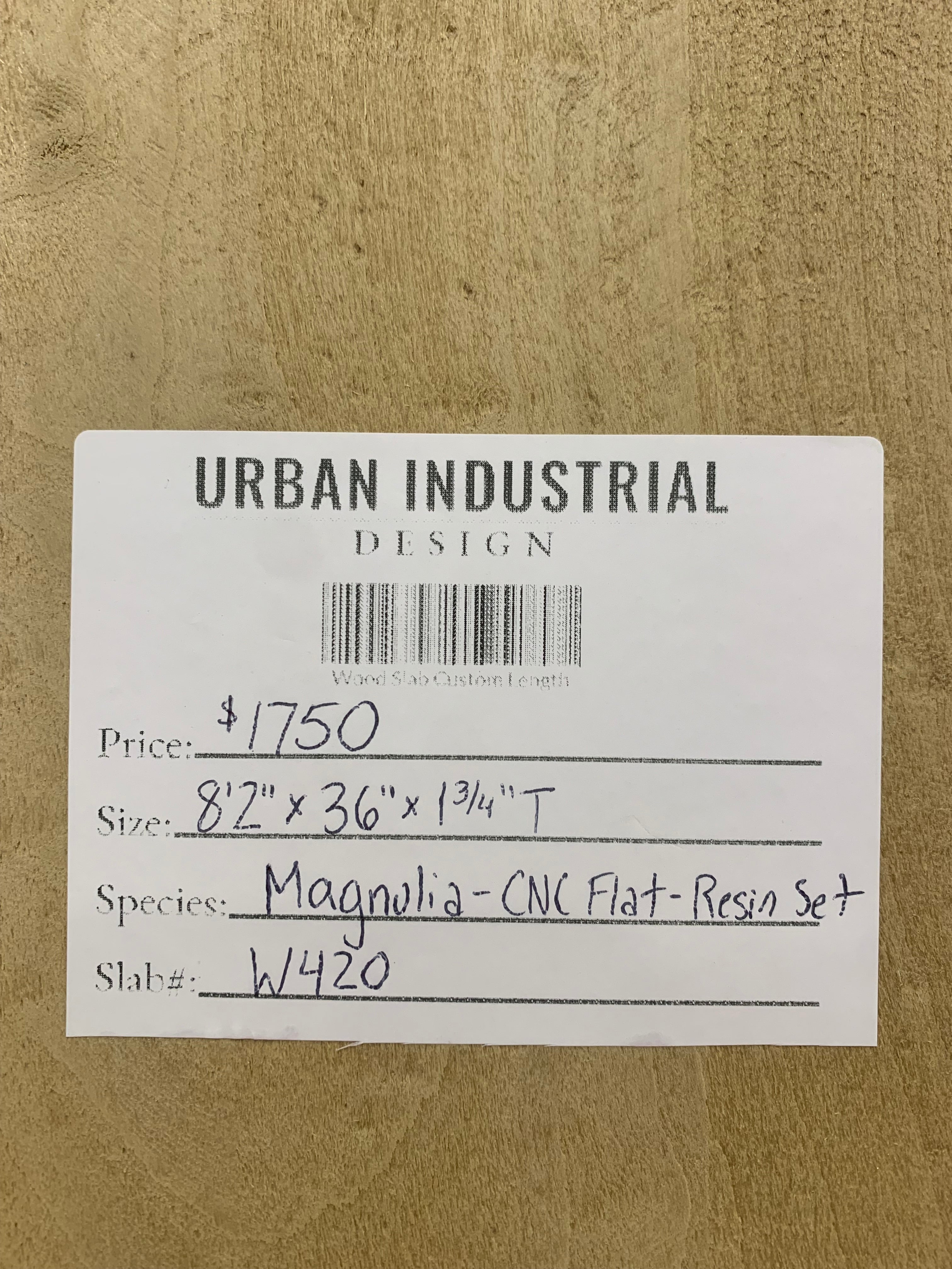 Magnolia Slab - CNC Flat - Resin Set | W420
