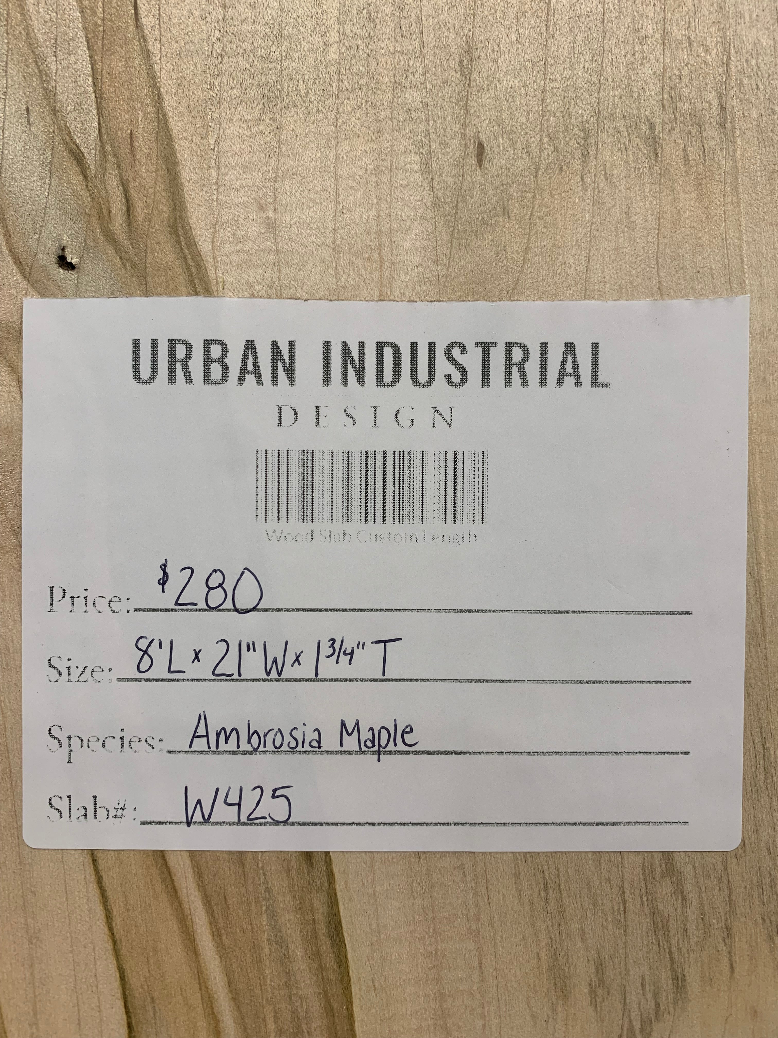 Ambrosia Maple Slab | W425