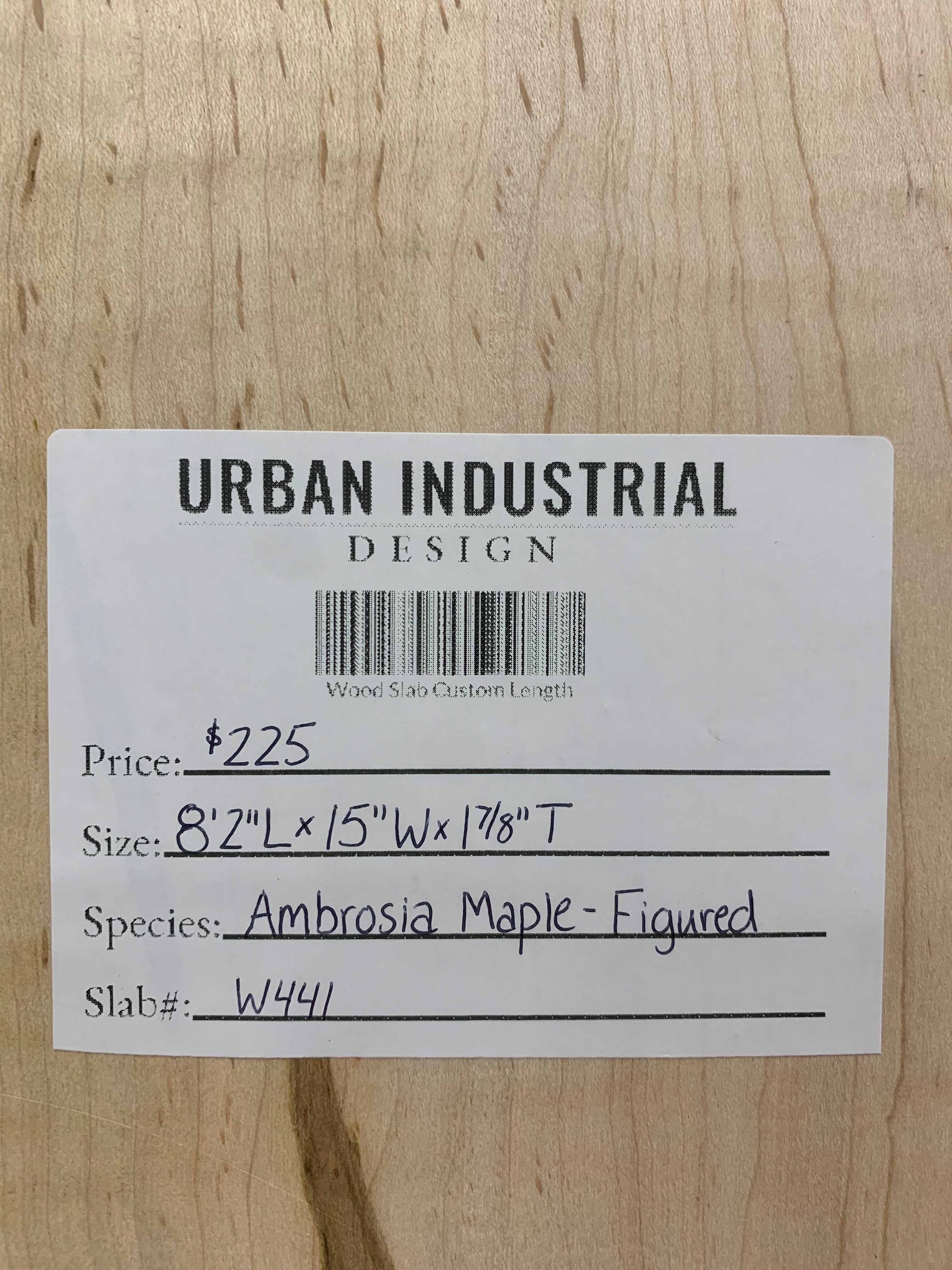Ambrosia Maple Slab- Figured | W441
