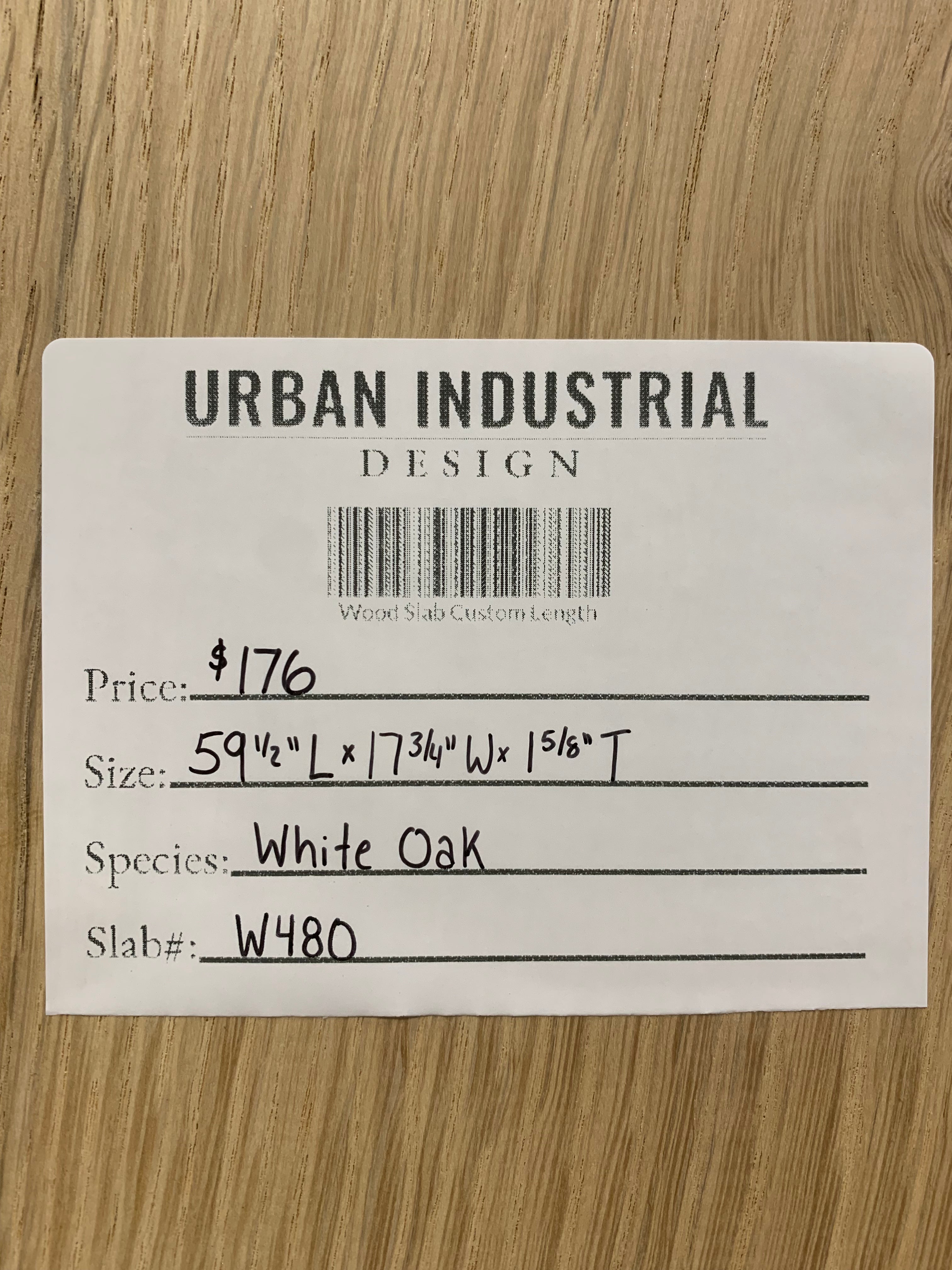 White Oak Slab | W480