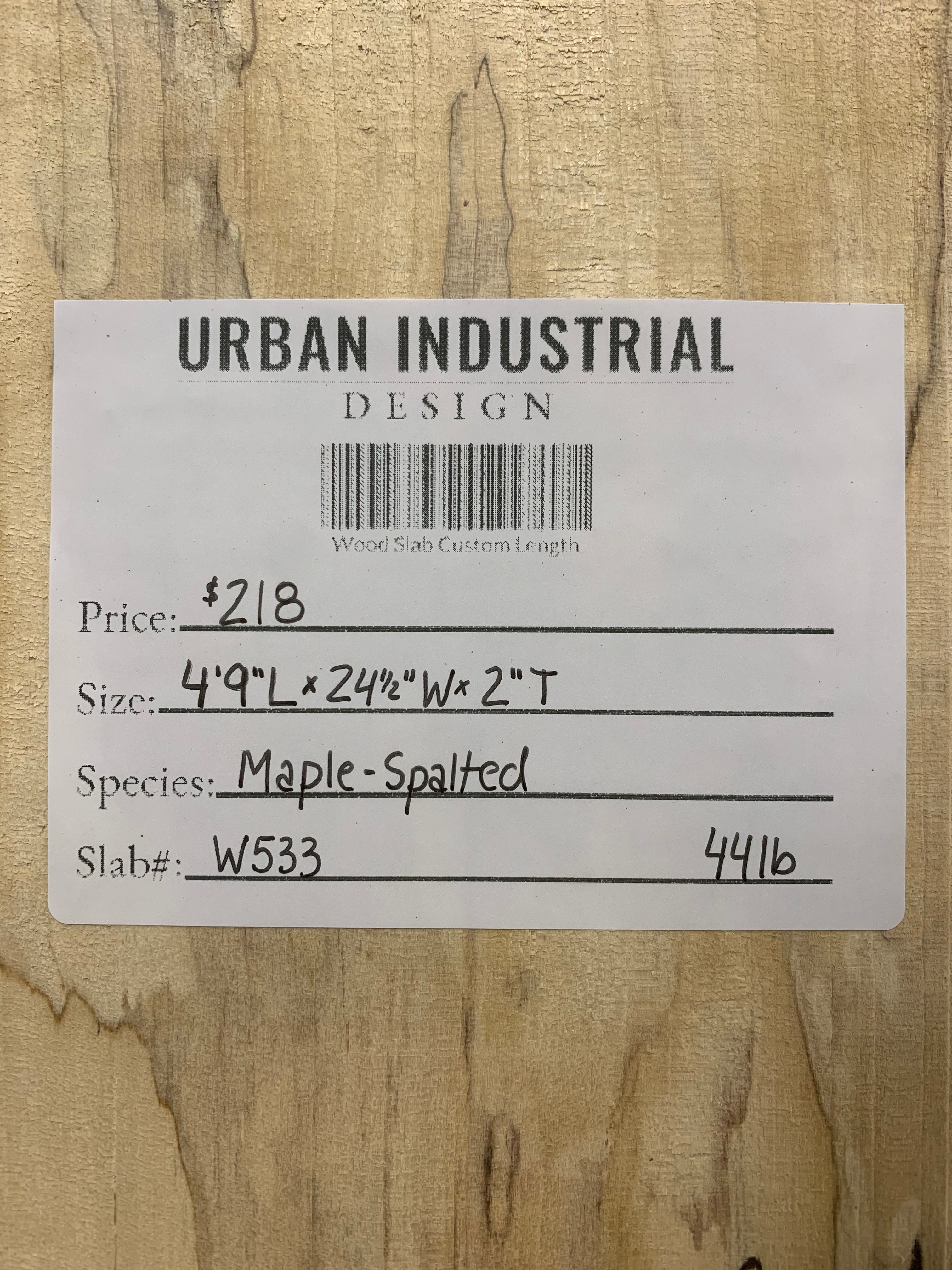 Maple Slab - Spalted | W533