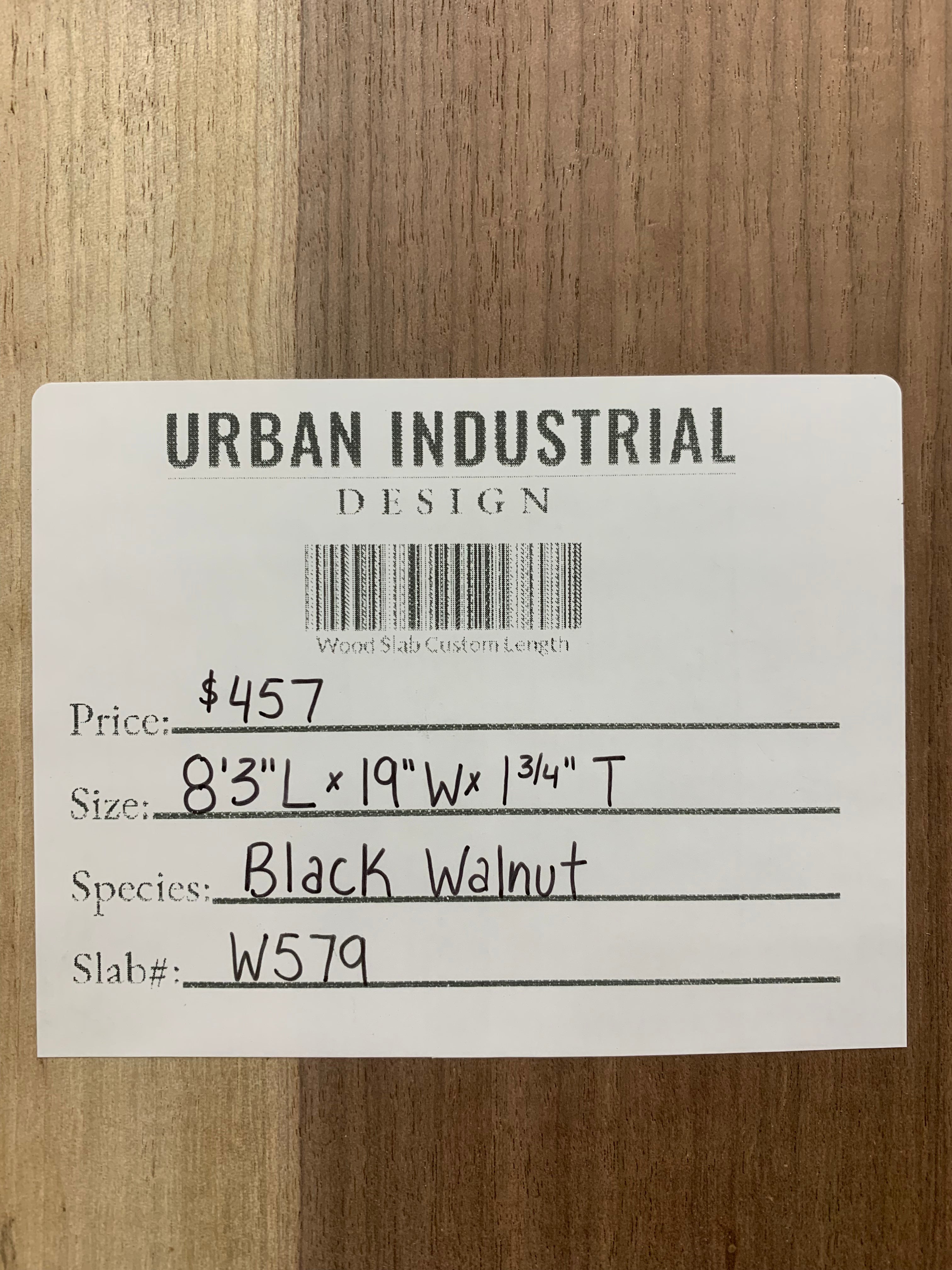 Black Walnut Slab - Figured | W579