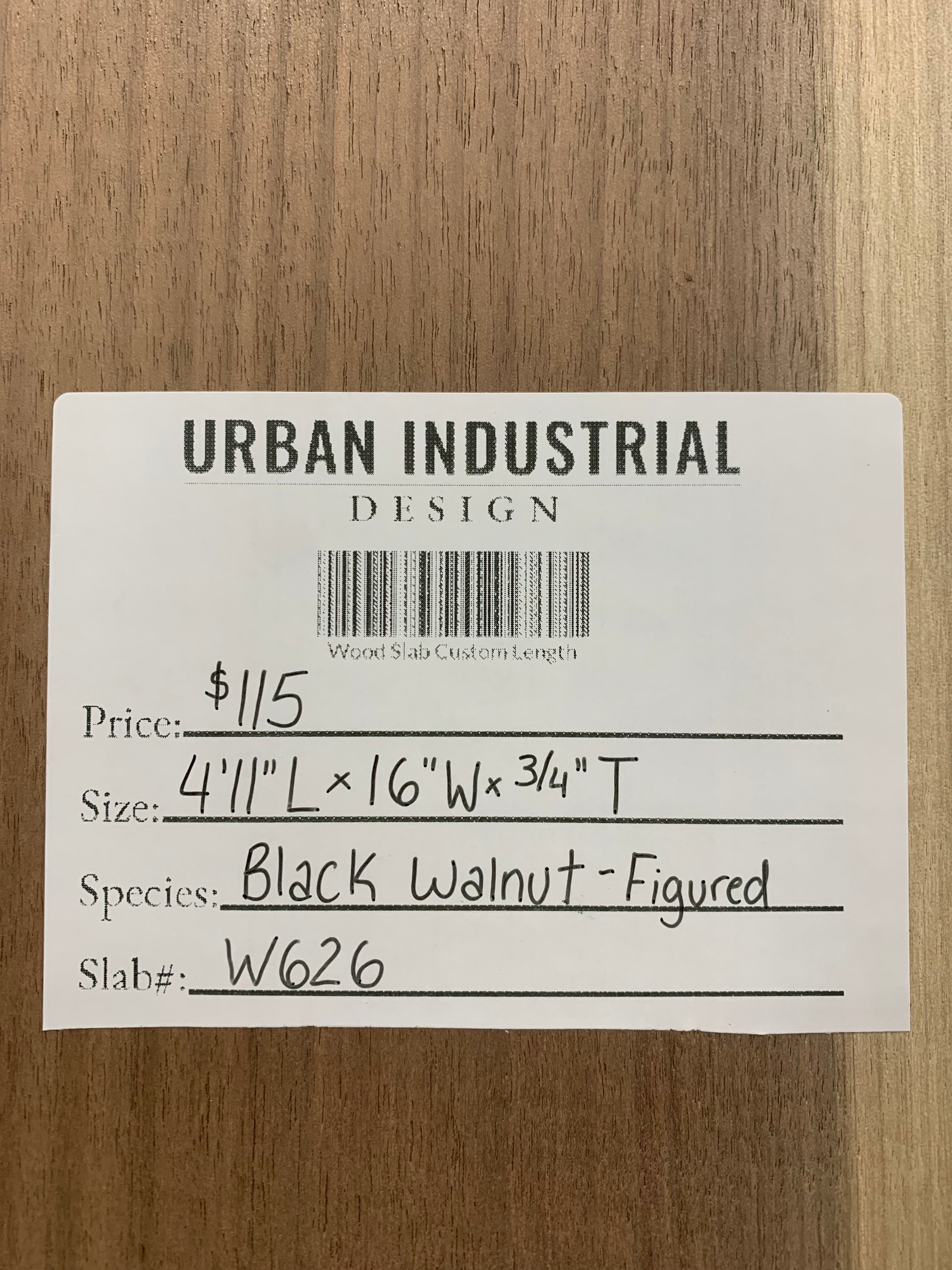 Black Walnut Slab - Figured | W626