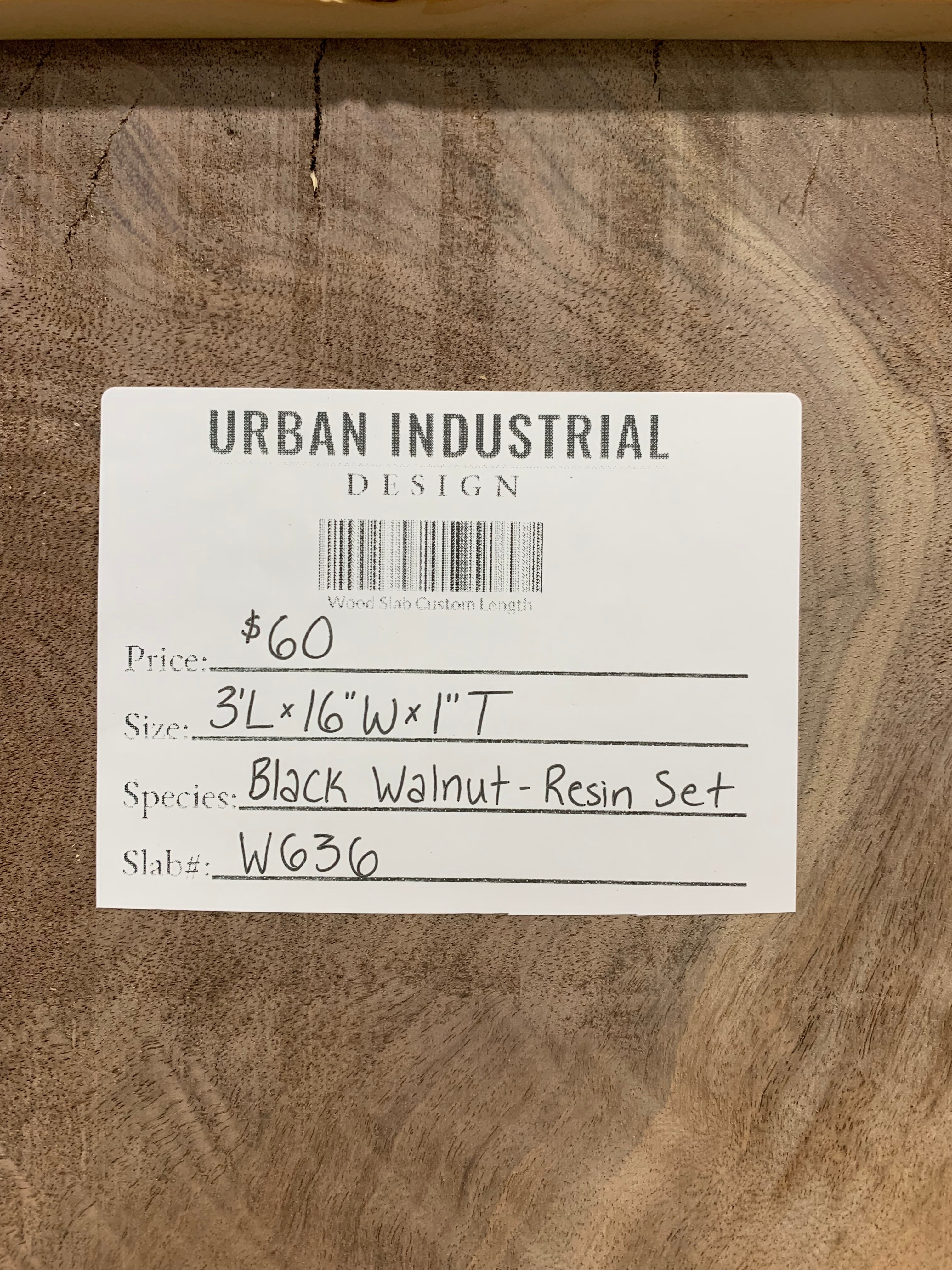 Black Walnut Slab - Resin Set | W636