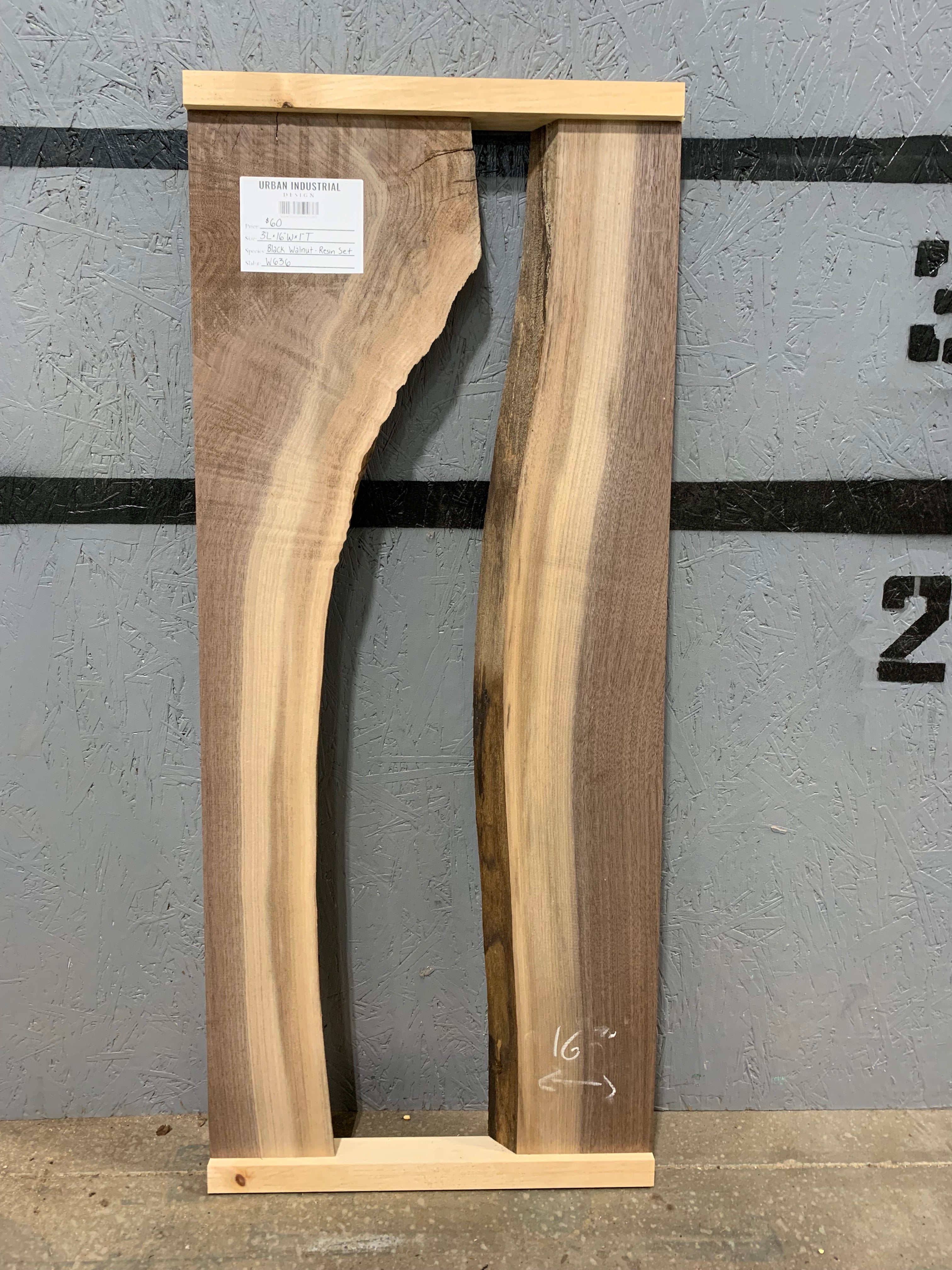Black Walnut Slab - Resin Set | W636