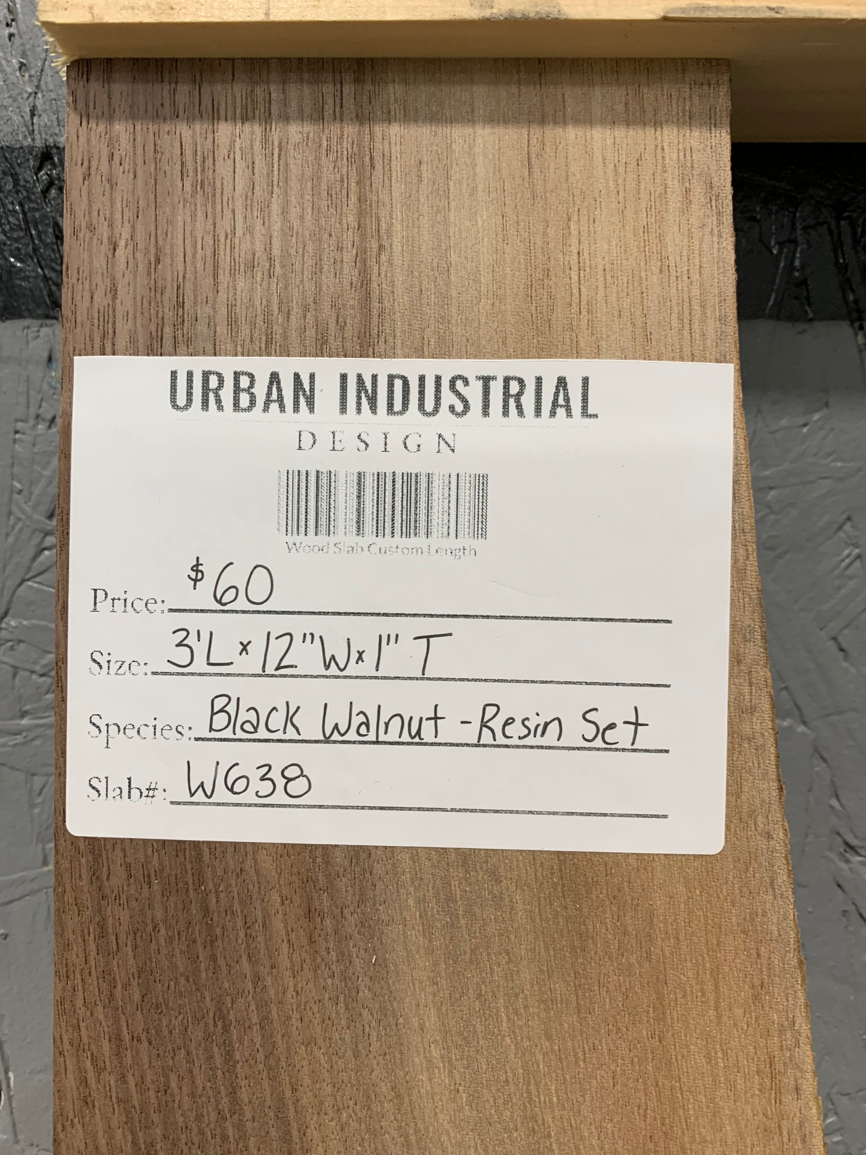 Black Walnut Slab - Resin Set | W638