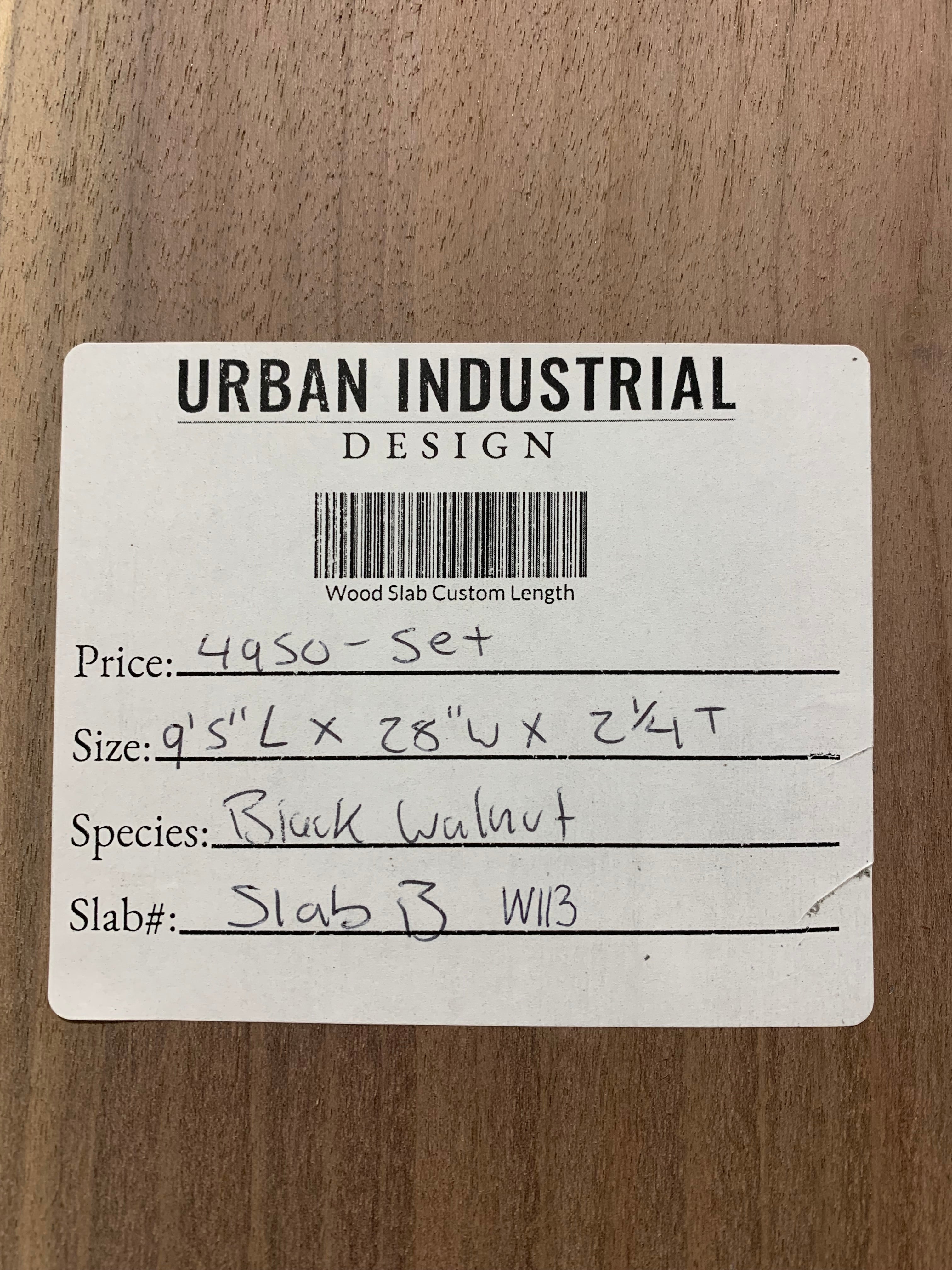 Book Matched Black Walnut Slab Set | W113