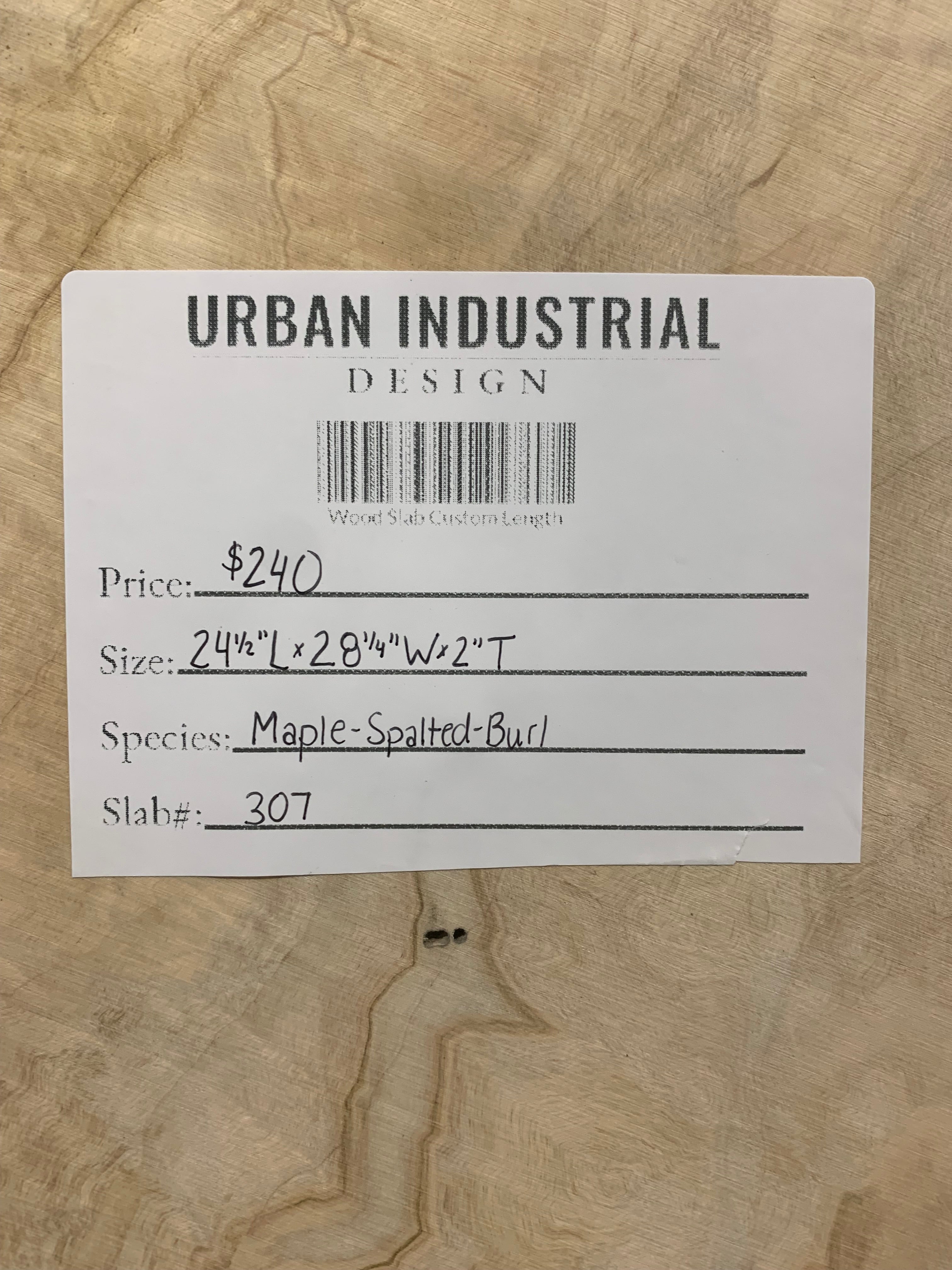 Spalted Maple Slab - Burl | W307