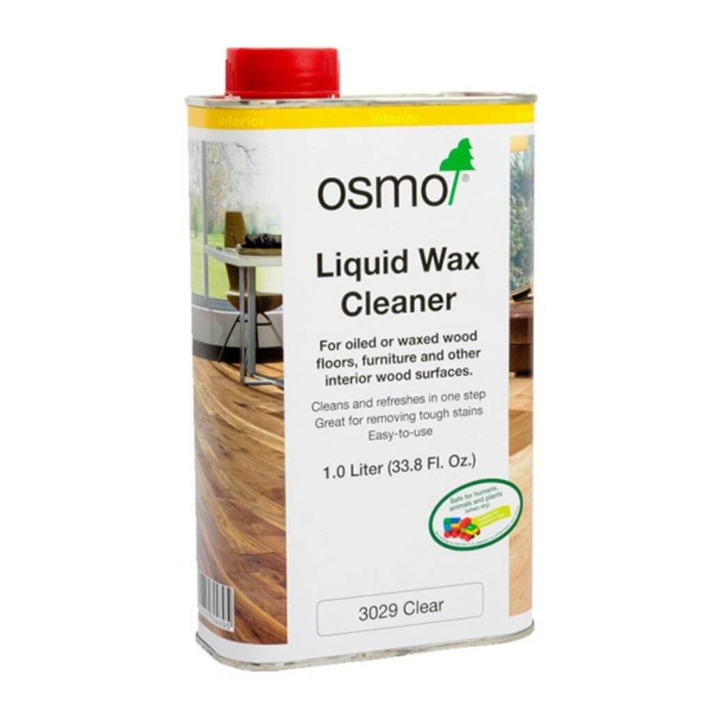 Osmo Liquid Wax Cleaner for oiled or waxed interior wood surfaces.