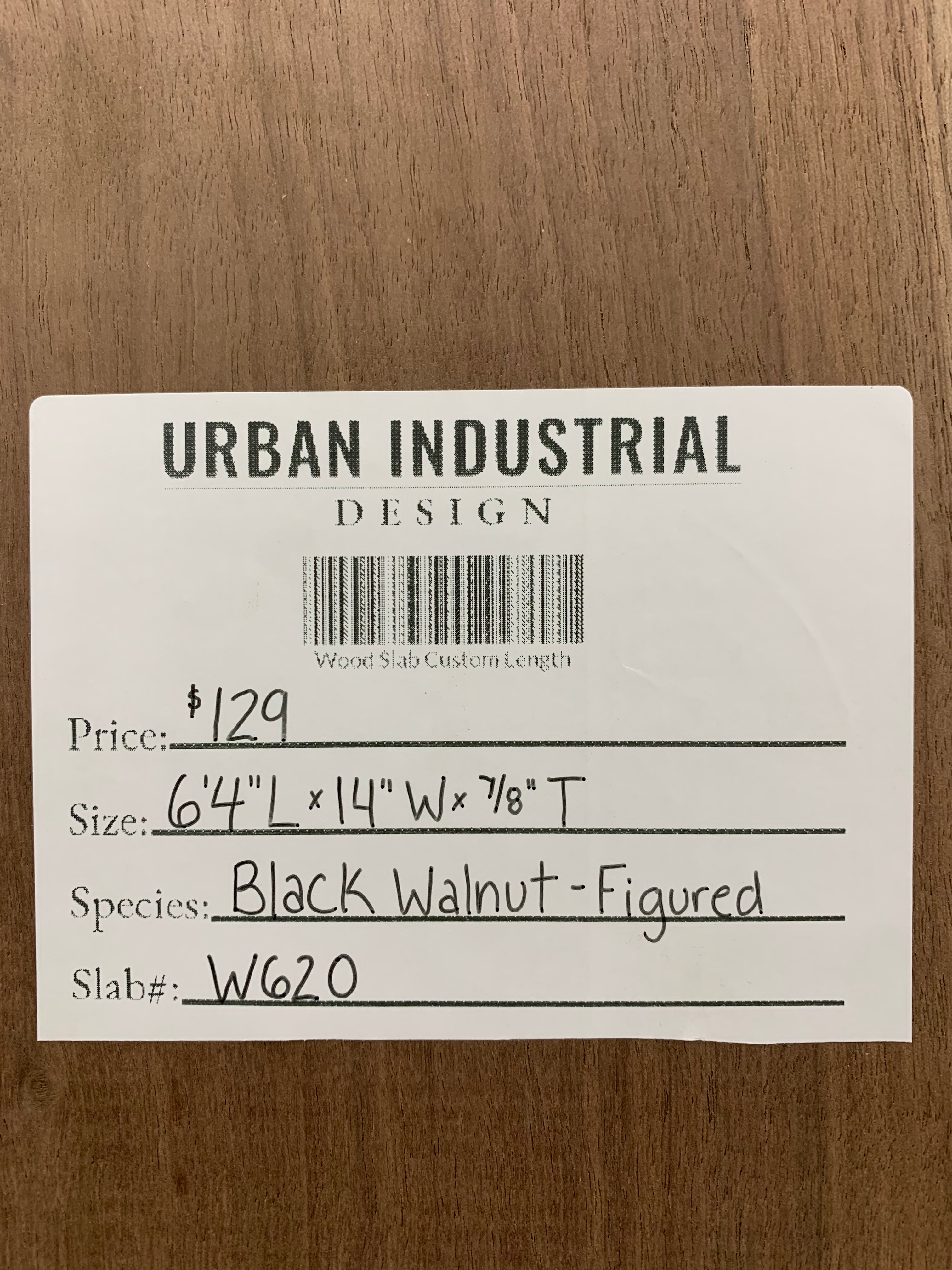 Black Walnut Slab - Figured | W620