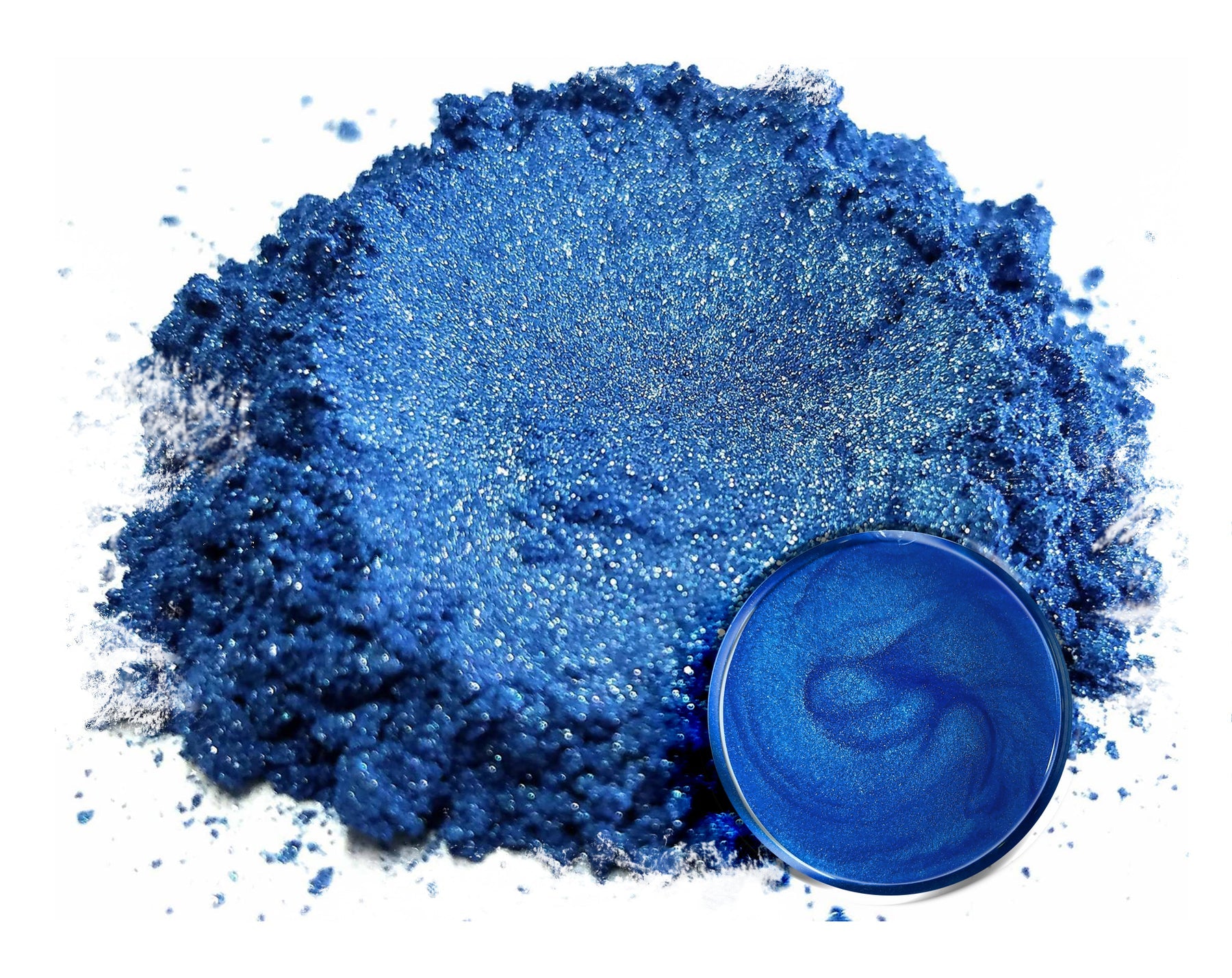 Powdered pigment by eye candy pigments for epoxy resin projects. In the color Ocean Blue.