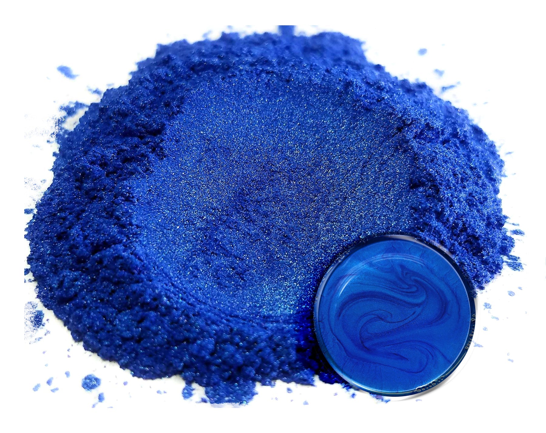 Powdered pigment by eye candy pigments for epoxy resin projects. In the color Pacific Blue.
